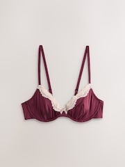 Plum/Green Non Pad Plunge High Shine Bra - Image 2 of 5