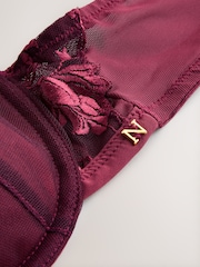 Berry Red Pad Balcony Premium Embroidery Bra - Image 8 of 9
