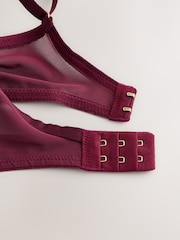 Berry Red Pad Balcony Premium Embroidery Bra - Image 9 of 9