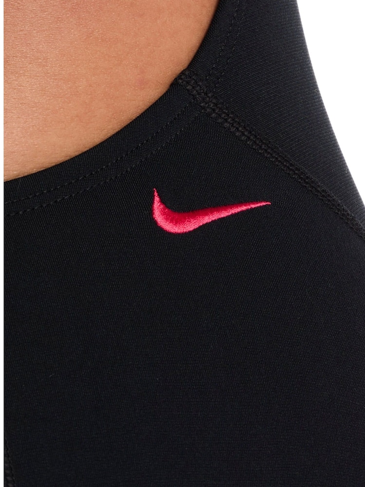 Nike Black Hydrastrong Logo Graphic Print Fastback Swimsuit - Image 5 of 5 Nike Black Hydrastrong Logo Graphic Print Fastback Swimsuit - Image 5 of 5