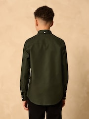 Dark Green Single Oxford Shirt (3-16yrs) - Image 3 of 9