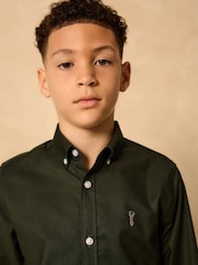 Dark Green Single Oxford Shirt (3-16yrs) - Image 4 of 9