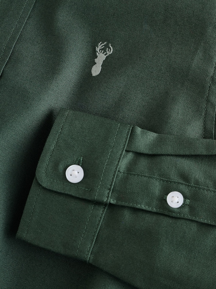 Dark Green Single Oxford Shirt (3-16yrs) - Image 9 of 9