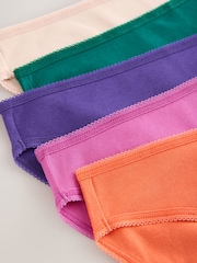 Jewel Tone High Leg Rich Knickers 5 Pack - Image 7 of 8