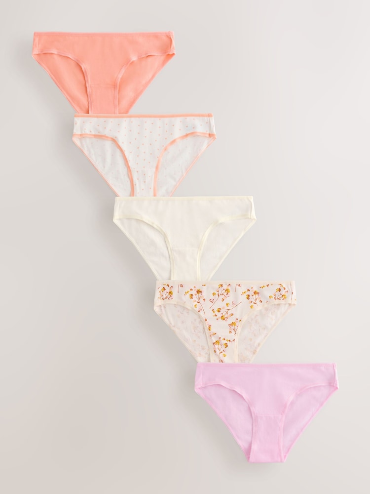 Floral Print Bikini Rich Knickers 5 Pack - Image 1 of 8