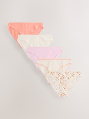 Floral Print High Leg Rich Knickers 5 Pack - Image 1 of 8