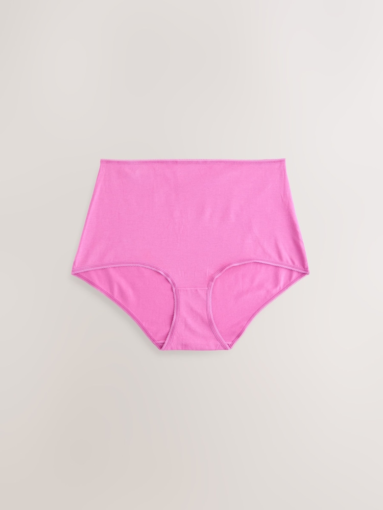 Jewel Tone Full Brief Cotton Rich Knickers 5 Pack - Image 4 of 8