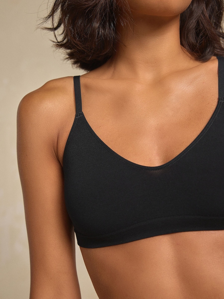 Black N.Premium Super Soft Seamless Modal Blend Bralette - Image 4 of 4
