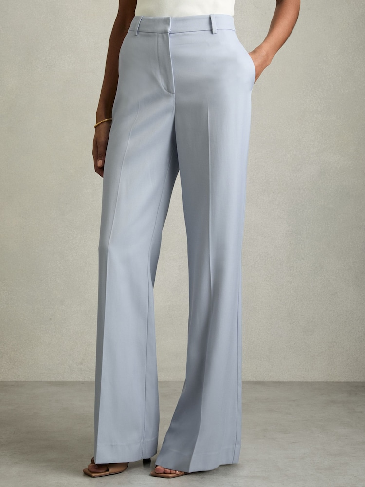Blauw - Reiss Millie Wide-Leg Tailored Trousers - Image 1 of 7