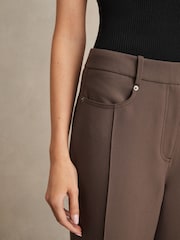 Reiss Mink Neutral Heather Palazzo Tailored Trousers - Image 4 of 6