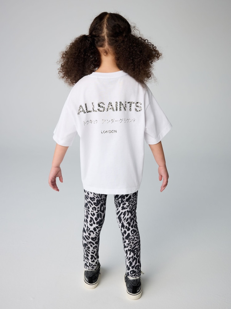 Gris léopard - smALLSAINTS ensemble t-shirt et legging oversize Under Girls - Image 1 of 9