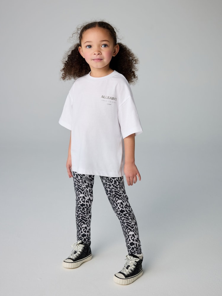 Gris léopard - smALLSAINTS ensemble t-shirt et legging oversize Under Girls - Image 2 of 9