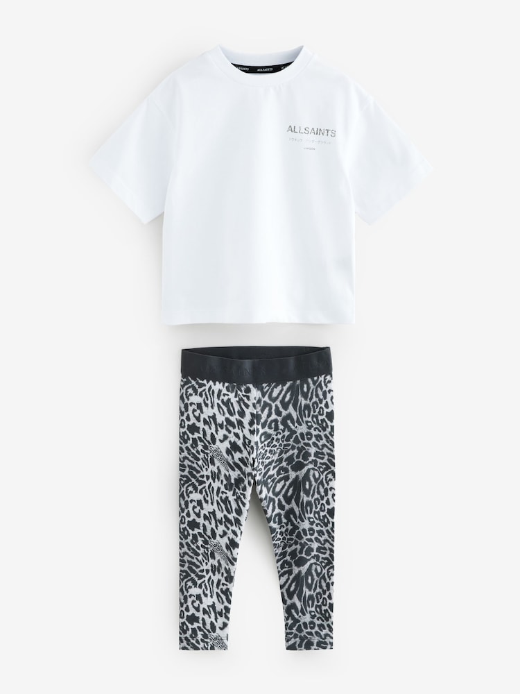 Gris léopard - smALLSAINTS ensemble t-shirt et legging oversize Under Girls - Image 7 of 9