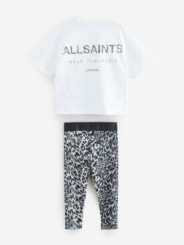 Gris léopard - smALLSAINTS ensemble t-shirt et legging oversize Under Girls - Image 8 of 9