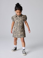 smALLSAINTS Leopard Younger Jackie Puff Sleeved Denim Dress - Image 2 of 9