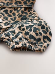 smALLSAINTS Leopard Younger Jackie Puff Sleeved Denim Dress - Image 7 of 9
