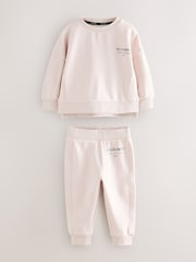 smALLSAINTS Light Pink Underground Oversized Younger Girls Sweatshirt and Joggers Set - Image 1 of 7