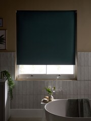 Sage Green Ready Made Printed Plain Moisture Resistant Roller Blind - Image 2 of 5