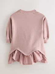 smALLSAINTS Mid Pink Tierra Peplum Younger Girls Sweat Dress - Image 7 of 9