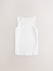 White 100% Cotton Vests 10 Pack (1.5-16yrs) - Image 3 of 14