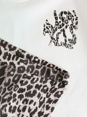 smALLSAINTS Grey Leopard Orlando Long Sleeve T-Shirt and Leggings Younger Girls Set - Image 3 of 8