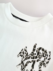 smALLSAINTS Grey Leopard Orlando Long Sleeve T-Shirt and Leggings Younger Girls Set - Image 4 of 8