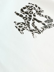 smALLSAINTS Grey Leopard Orlando Long Sleeve T-Shirt and Leggings Younger Girls Set - Image 5 of 8