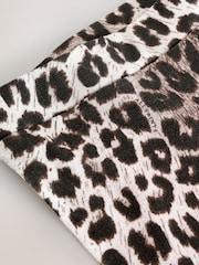 smALLSAINTS Grey Leopard Orlando Long Sleeve T-Shirt and Leggings Younger Girls Set - Image 8 of 8