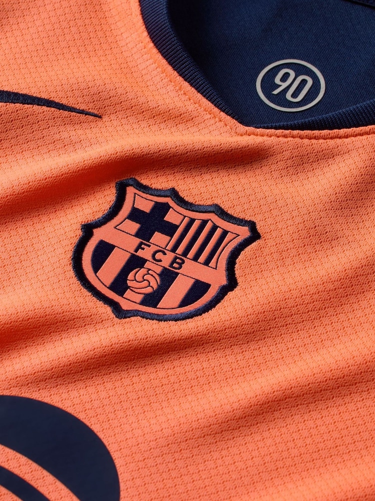 Nike Orange FC Barcelona 2025/26 Stadium Third 3 Piece Football Kit - Image 10 of 10