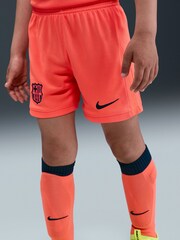 Nike Orange FC Barcelona 2025/26 Stadium Third 3 Piece Football Kit - Image 6 of 10