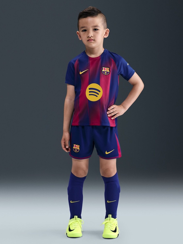 Nike Blue FC Barcelona 2025/26 Little Kids Stadium Home Kit - Image 1 of 7