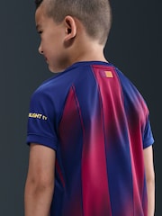 Nike Blue FC Barcelona 2025/26 Little Kids Stadium Home Kit - Image 3 of 7