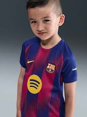 Nike Blue FC Barcelona 2025/26 Little Kids Stadium Home Kit - Image 4 of 7