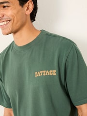 FatFace Emerald Green Out And A Trout Graphic Tshirt - Image 3 of 6