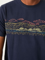 FatFace Navy Alfresco Graphic T-Shirt - Image 4 of 5