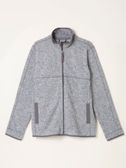 FatFace Haxby Grey Zip Through Sweat - Image 1 of 1