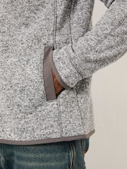 FatFace Haxby Grey Zip Through Sweat - Image 4 of 6