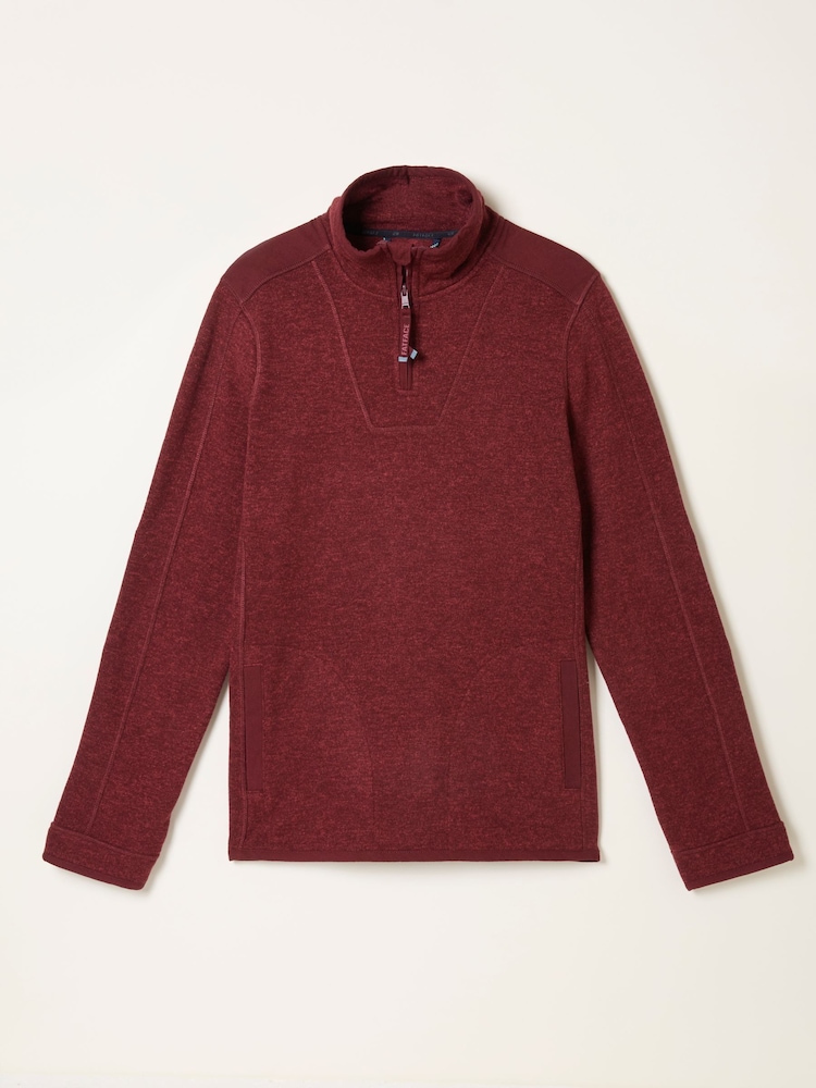 FatFace Haxby Claret Half Zip Sweat - Image 1 of 1