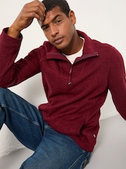 FatFace Haxby Claret Half Zip Sweat - Image 3 of 6