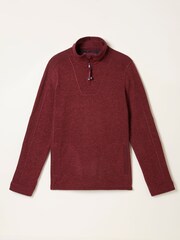 FatFace Haxby Claret Half Zip Sweat - Image 6 of 6