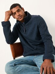 FatFace Haxby Navy Half Zip Sweat - Image 2 of 5