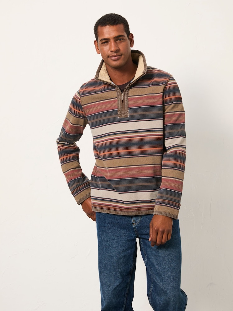 FatFace Airlie Orange Stripe Sweat - Image 1 of 6