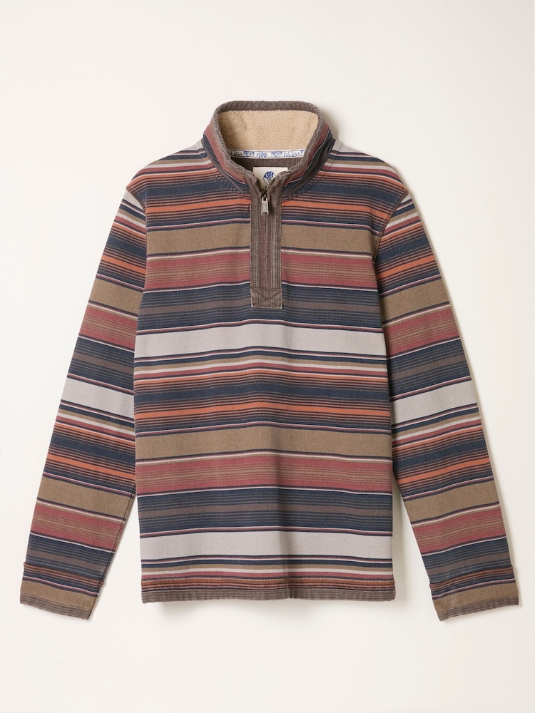 FatFace Airlie Orange Stripe Sweat - Image 6 of 6