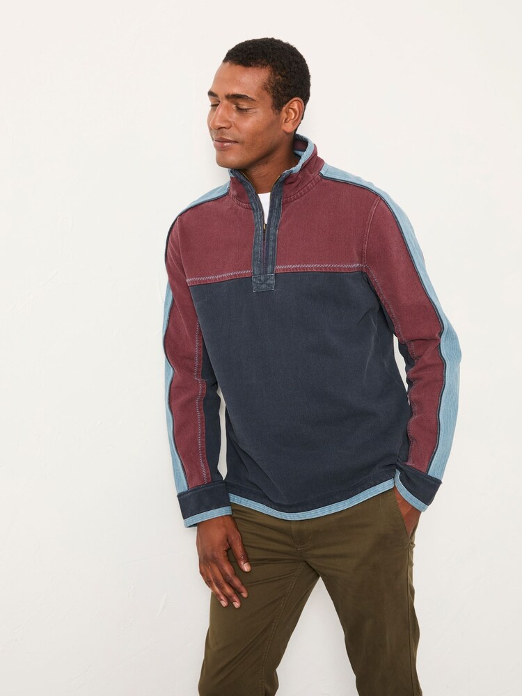FatFace Airlie Navy Panel Sweat - Image 2 of 6 FatFace Airlie Navy Panel Sweat - Image 2 of 6