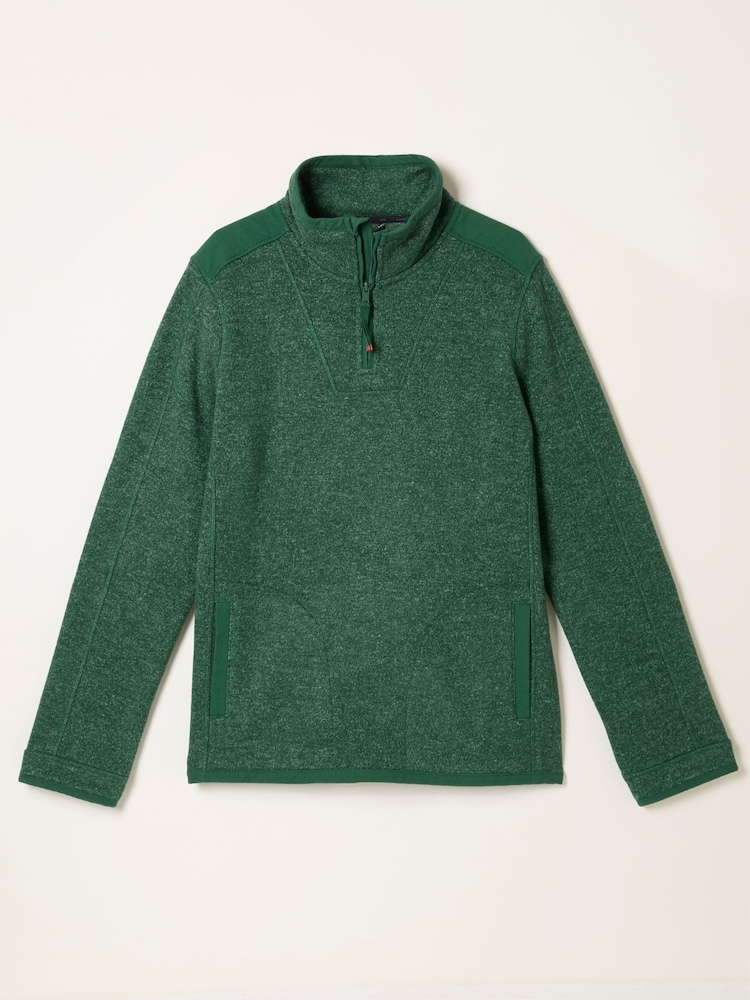 FatFace Haxby Emerald Green Half Zip Sweat - Image 1 of 1 FatFace Haxby Emerald Green Half Zip Sweat - Image 1 of 1