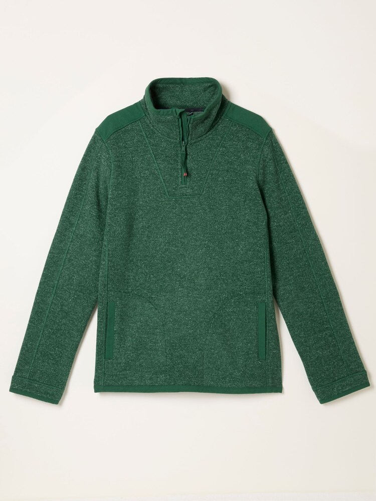 FatFace Haxby Emerald Green Half Zip Sweat - Image 6 of 6