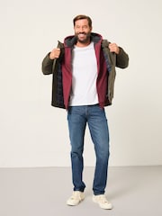 FatFace Claret Borg Lined Zip Through Hoodie - Image 4 of 6