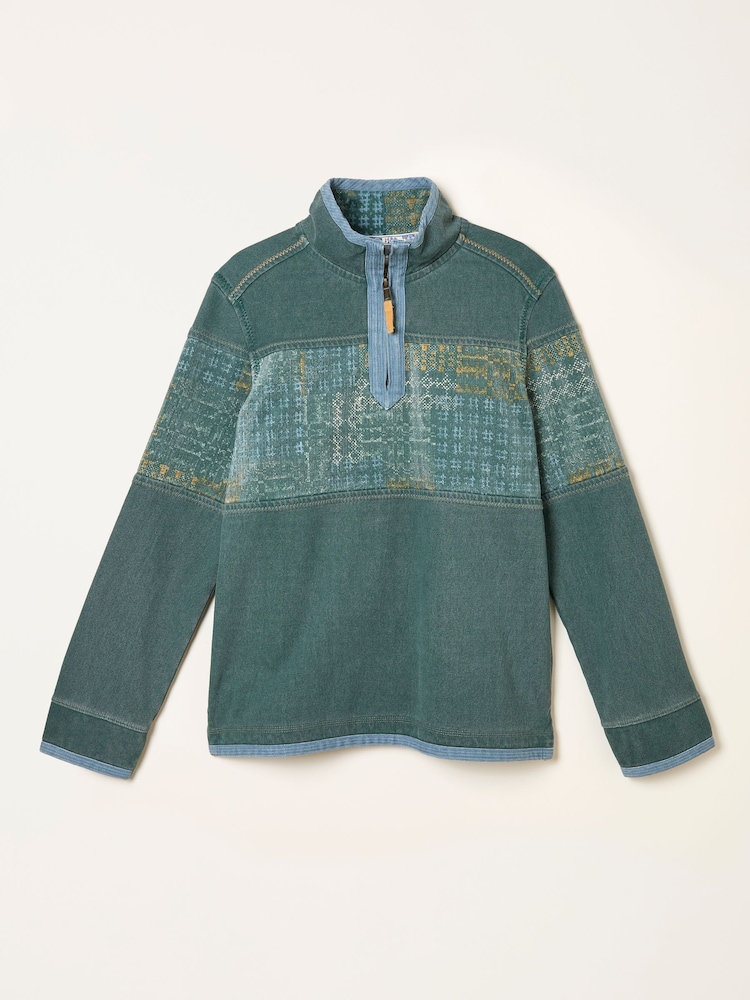 FatFace Emerald Green Blanket Airlie Sweat - Image 1 of 7