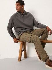 FatFace Brooke Grey Half Neck Sweat Top - Image 4 of 5