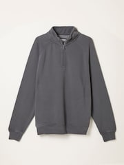 FatFace Brooke Grey Half Neck Sweat Top - Image 5 of 5